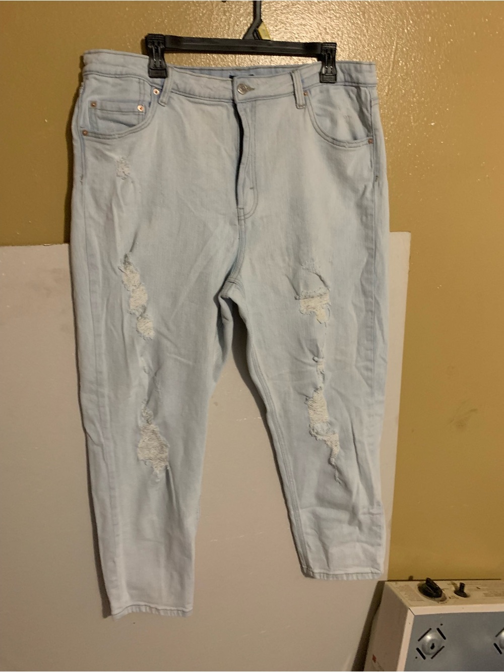 wild fable Light Blue Straight Leg Distressed Jeans - Picture 2 of 3